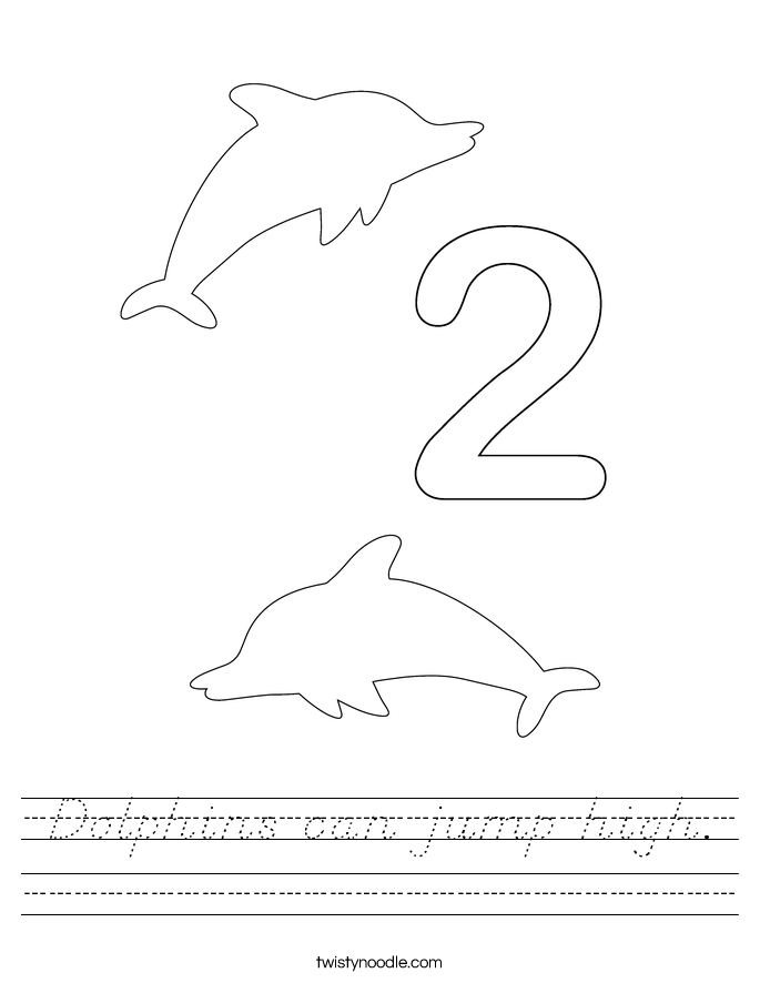 Dolphins can jump high. Worksheet