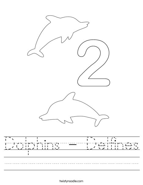 Two Dolphins Worksheet