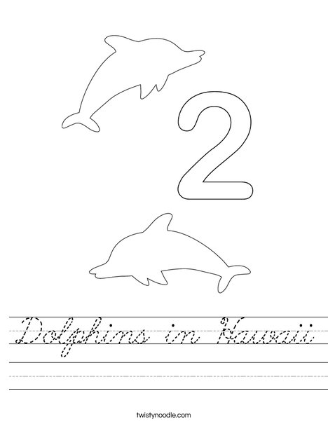 Two Dolphins Worksheet