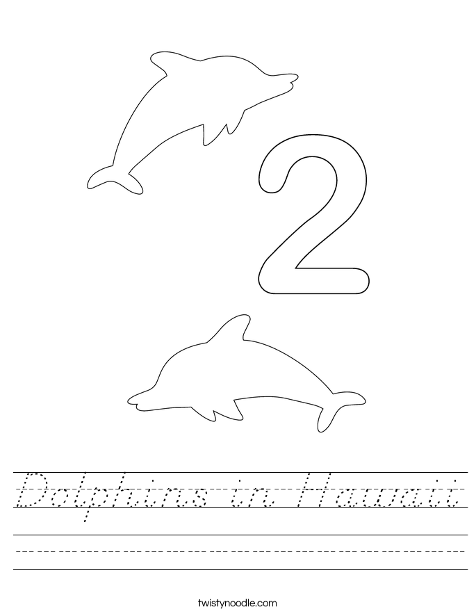 Dolphins in Hawaii Worksheet