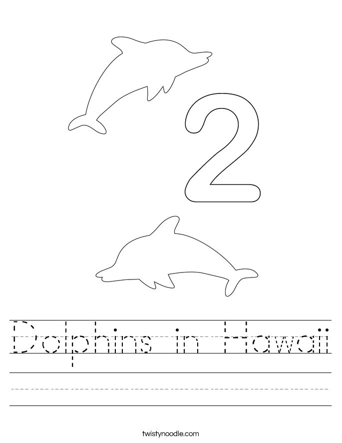 Dolphins in Hawaii Worksheet - Twisty Noodle