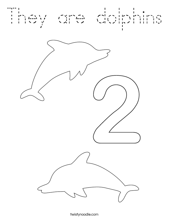 They are dolphins Coloring Page