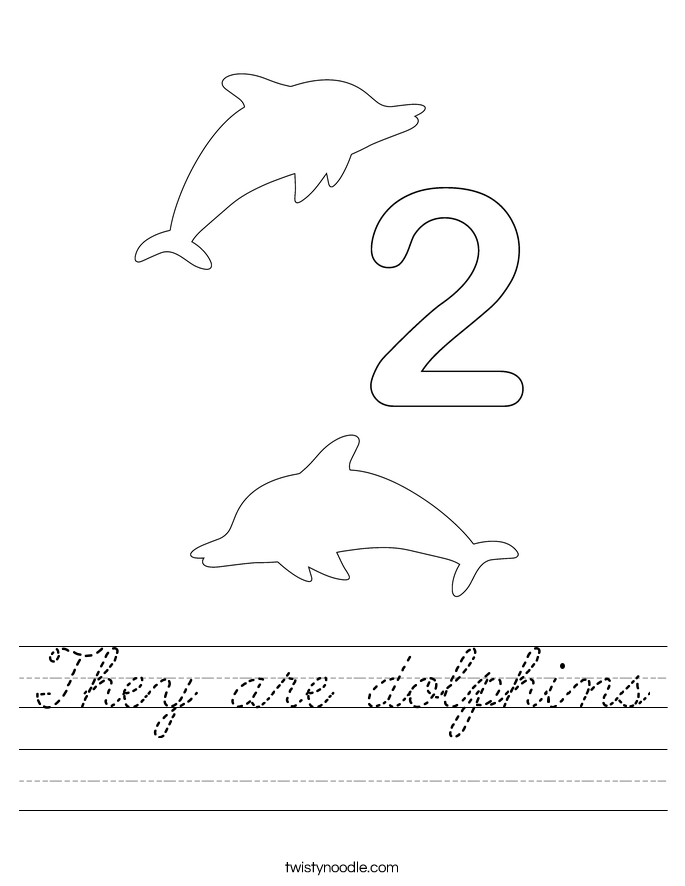 They are dolphins Worksheet