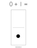 0 + 1 = Coloring Page