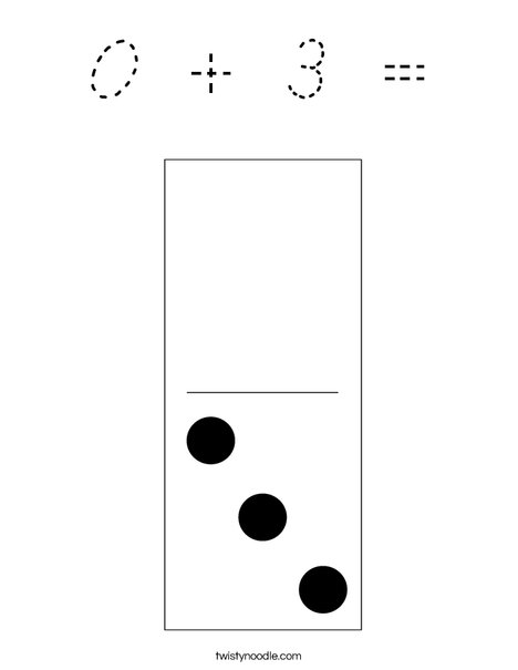 Domino Three Coloring Page