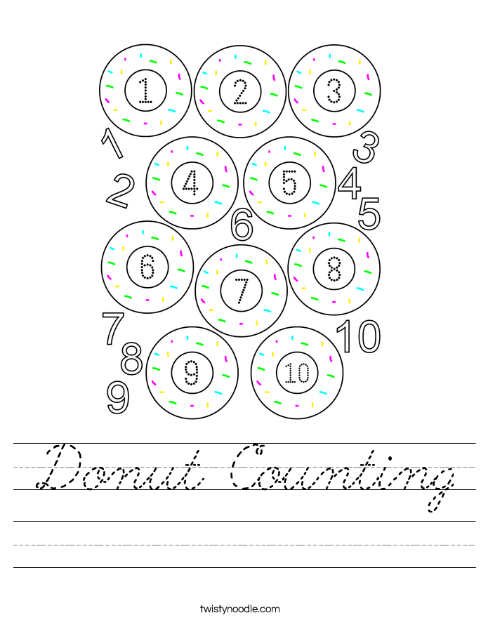 Donut Counting Worksheet