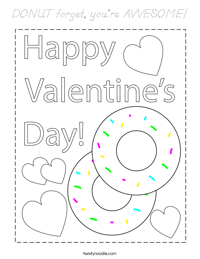 DONUT forget, you're AWESOME! Coloring Page