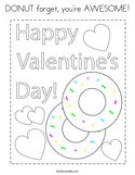 DONUT forget, you're AWESOME Coloring Page