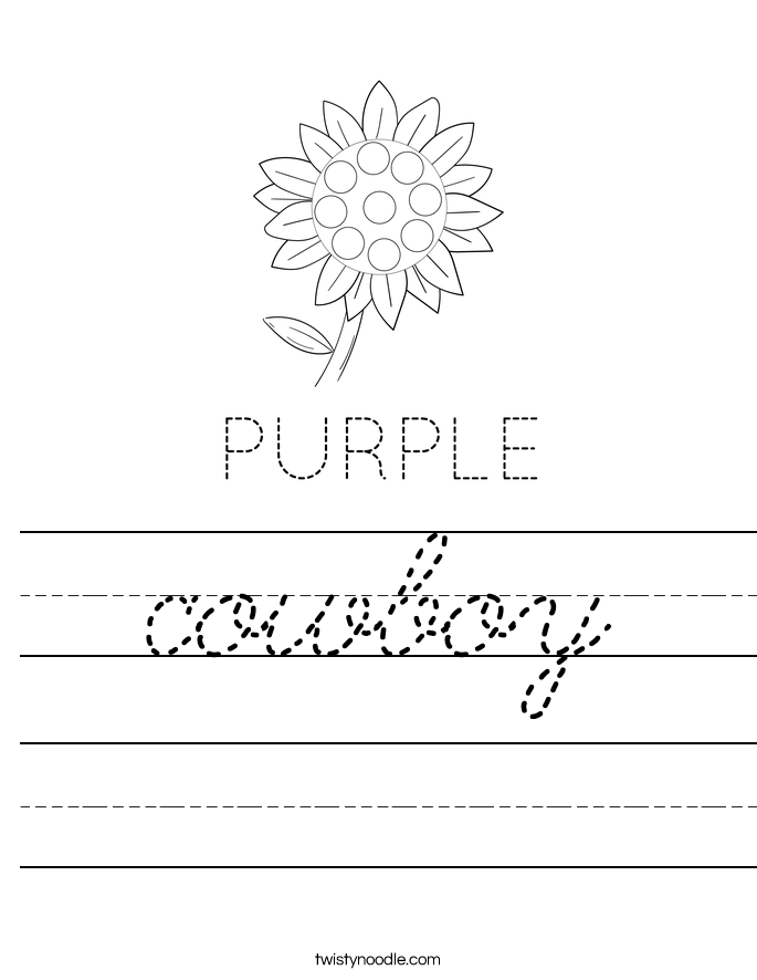 cowboy Worksheet