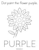 Dot paint the flower purple Coloring Page