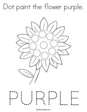 Dot paint the flower purple Coloring Page
