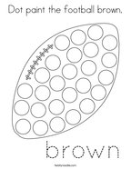 Dot paint the football brown Coloring Page