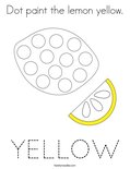 Dot paint the lemon yellow. Coloring Page