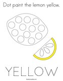 Dot paint the lemon yellow Coloring Page