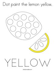 Dot paint the lemon yellow Coloring Page