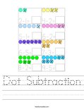 Dot Subtraction Worksheet