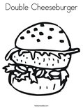 Double CheeseburgerColoring Page