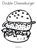 Double Cheeseburger Coloring Page