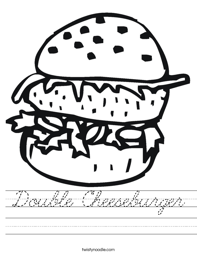 Double Cheeseburger Worksheet