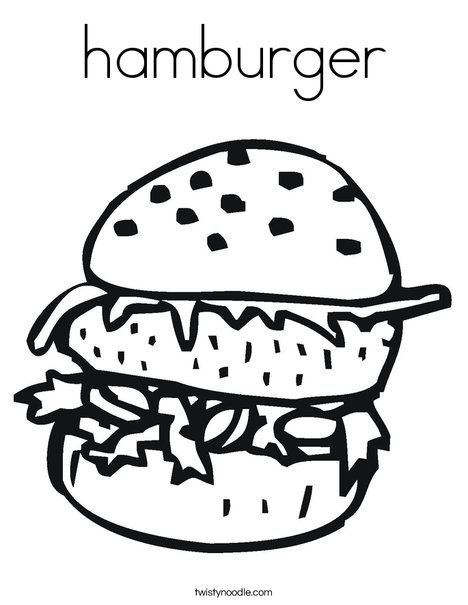 Double Cheeseburger Coloring Page