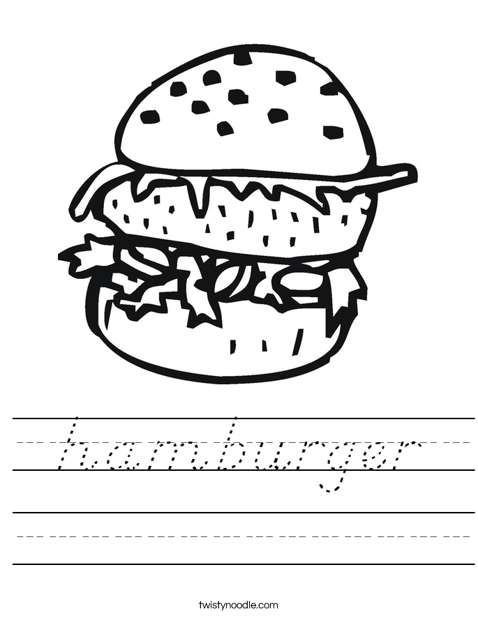 hamburger Worksheet