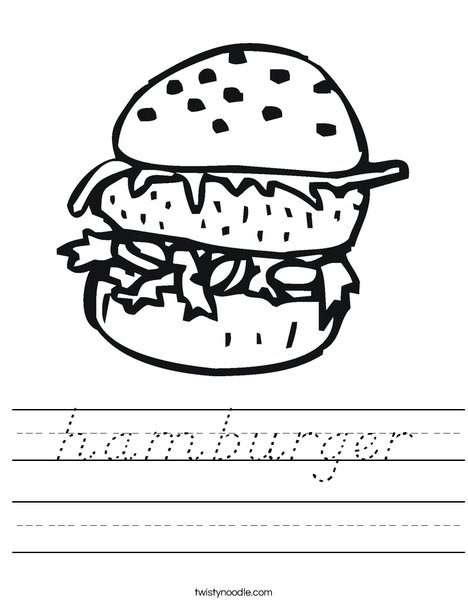 Double Cheeseburger Worksheet