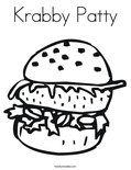 Krabby PattyColoring Page