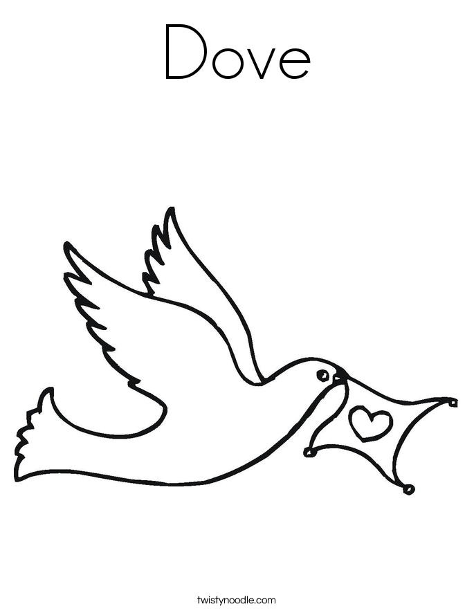 Dove Coloring Page