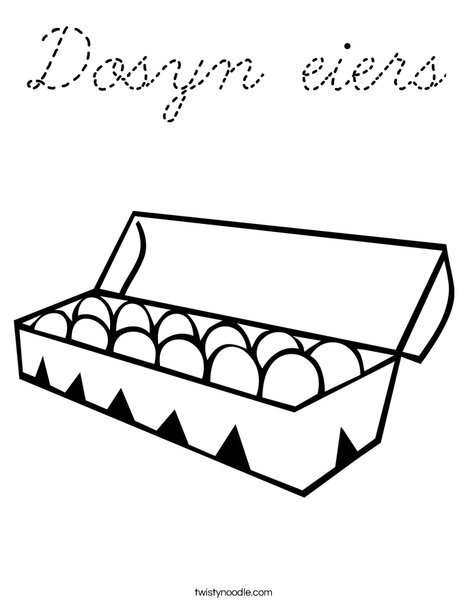 Dozen Eggs Coloring Page