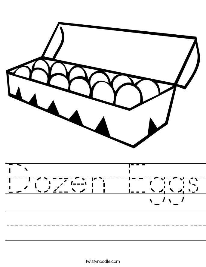 Dozen Eggs Worksheet