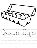 Dozen Eggs Worksheet