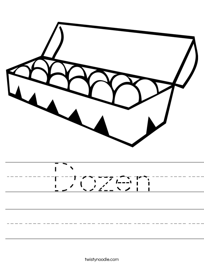 Dozen Worksheet