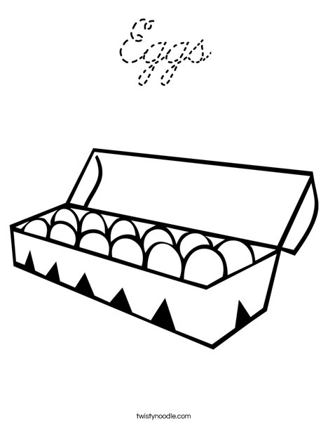 Dozen Eggs Coloring Page
