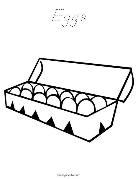 Dozen Eggs Coloring Page