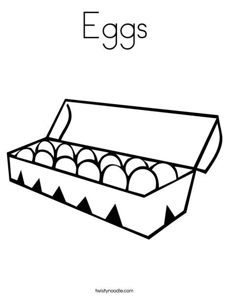 Eggs Coloring Page - Twisty Noodle