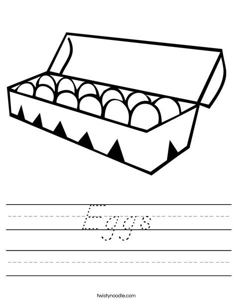 Dozen Eggs Worksheet