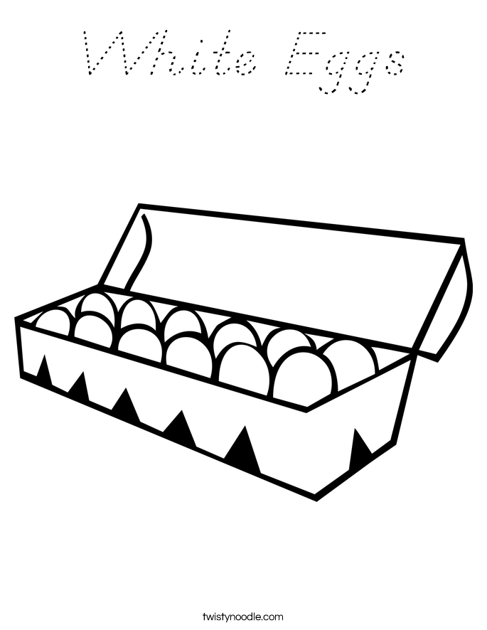 White Eggs Coloring Page