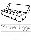 White Eggs Worksheet