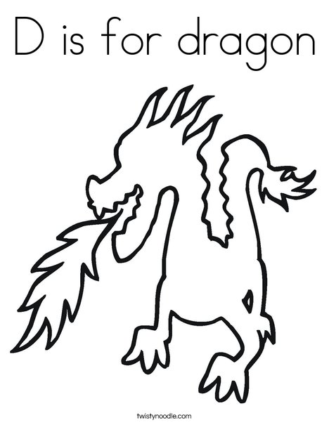 Dragon Breathing Fire Coloring Page