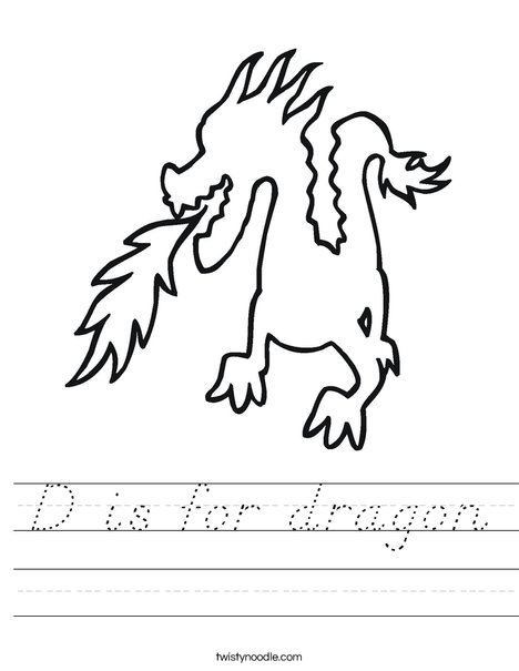 Dragon Breathing Fire Worksheet