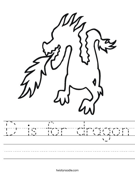 Dragon Breathing Fire Worksheet