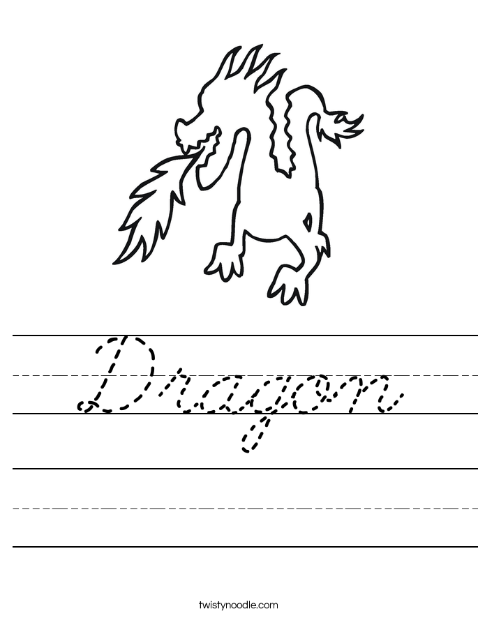 Dragon Worksheet