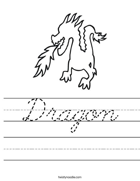 Dragon Breathing Fire Worksheet