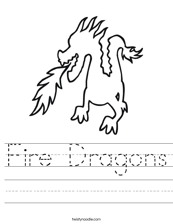 Fire Dragons Worksheet