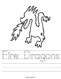 Fire Dragons Worksheet