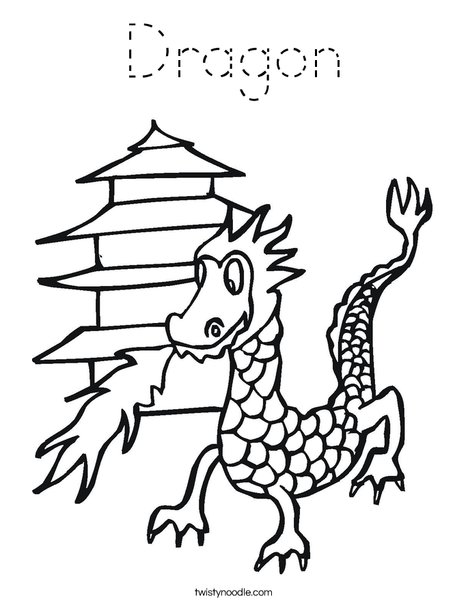 Chinese New Year Dragon Coloring Page