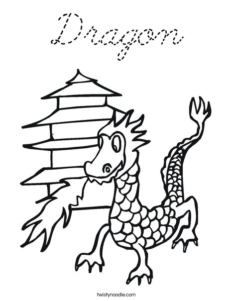 Chinese New Year Dragon Coloring Page