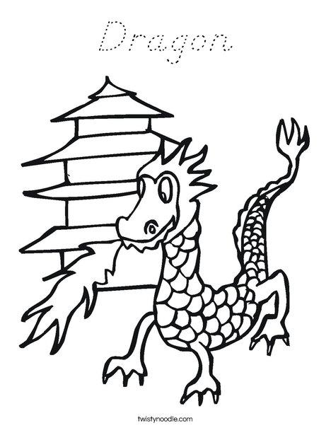 Chinese New Year Dragon Coloring Page