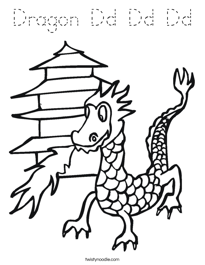 Dragon Dd Dd Dd Coloring Page