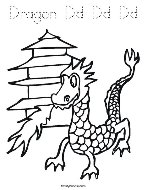 Chinese New Year Dragon Coloring Page